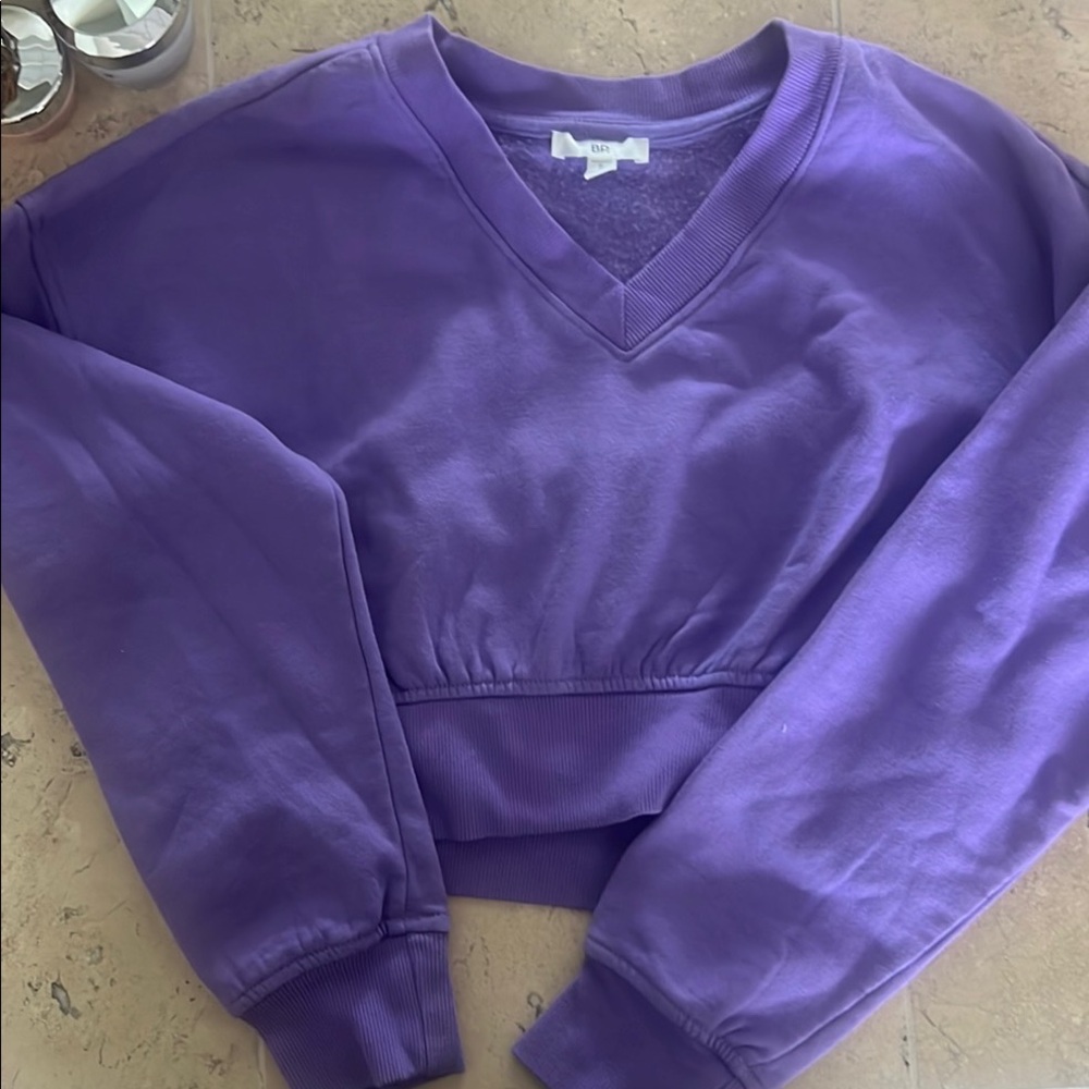 Purple V-Neck Women's Sweater